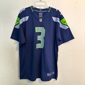 Russell Wilson Seattle Seahawks Nike NFL Dark Blue Jersey Youth Boys Nwt Size XL